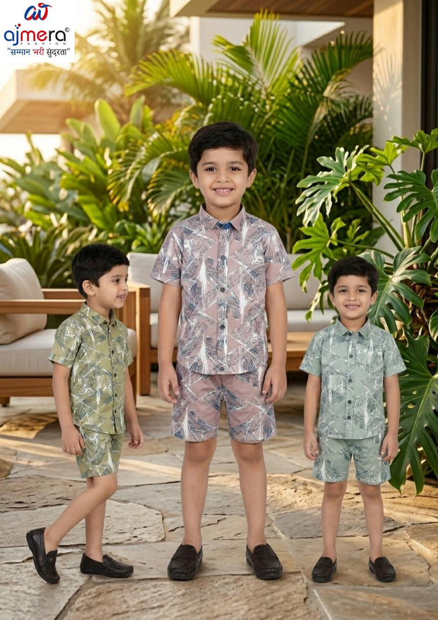 Checks Mulmul Kids Shirt Wholesale in Surat | VNA-7226