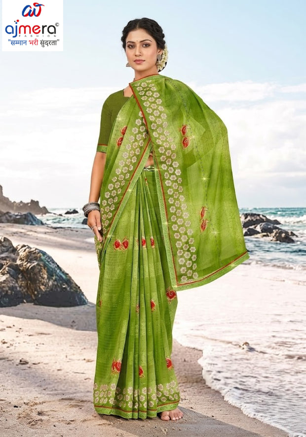 Premium Printed Saree with Matching Blouse Piece for Ethnic Elegance | PRM-TWO GULAB