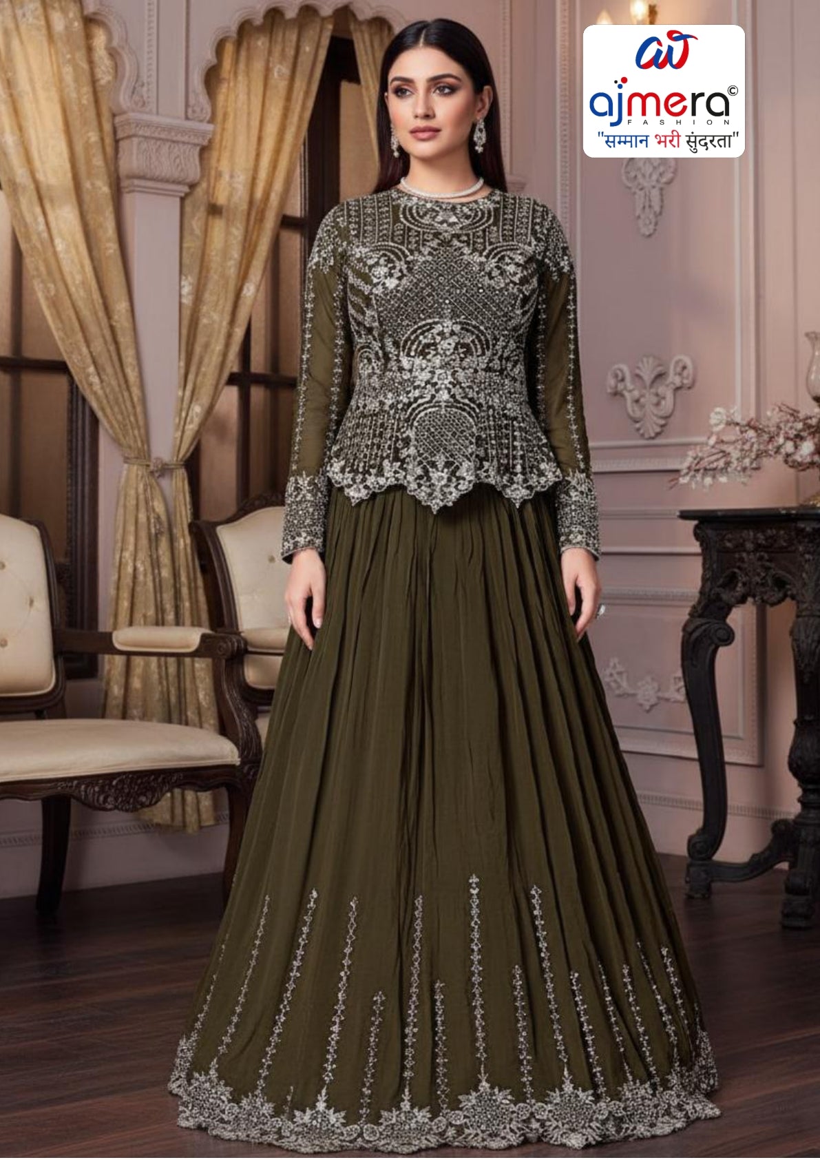 Elegant Printed Designer Party Wear Gown for Women | PNC-TAAJ