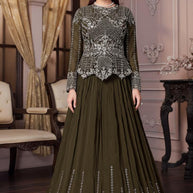Elegant Printed Designer Party Wear Gown for Women | PNC-TAAJ