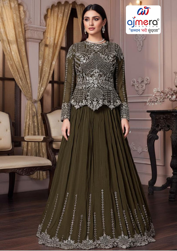 Elegant Printed Designer Party Wear Gown for Women | PNC-TAAJ