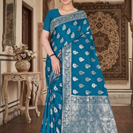 Classic Elegance Jacquard Silk Saree With Blouse Piece | TUL-MATWALI KAHANI SILK