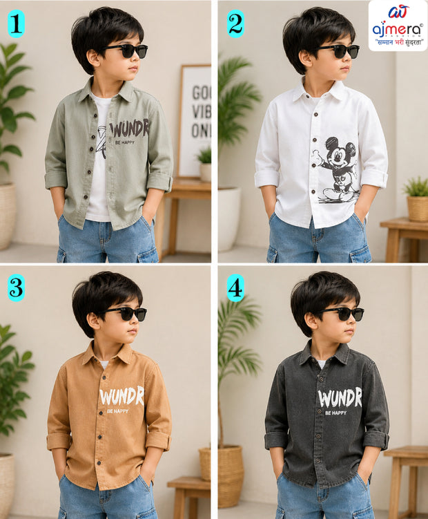 Boys Shirt Wholesale Supplier in Surat | SYA-13096-LEM84
