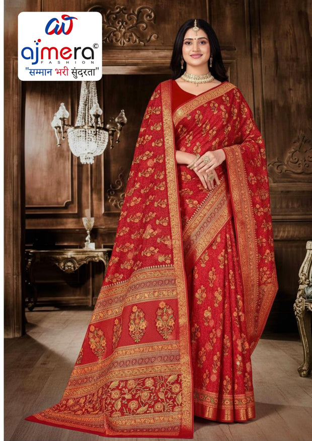 Cotton Saree with Without Blouse for Premium Ethnic and Traditional Wear | MSS-SHIV RUKMINI COTTON
