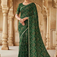 Bandhej Printed Saree with Traditional Ethnic Print Design | TP-BANDHEJ