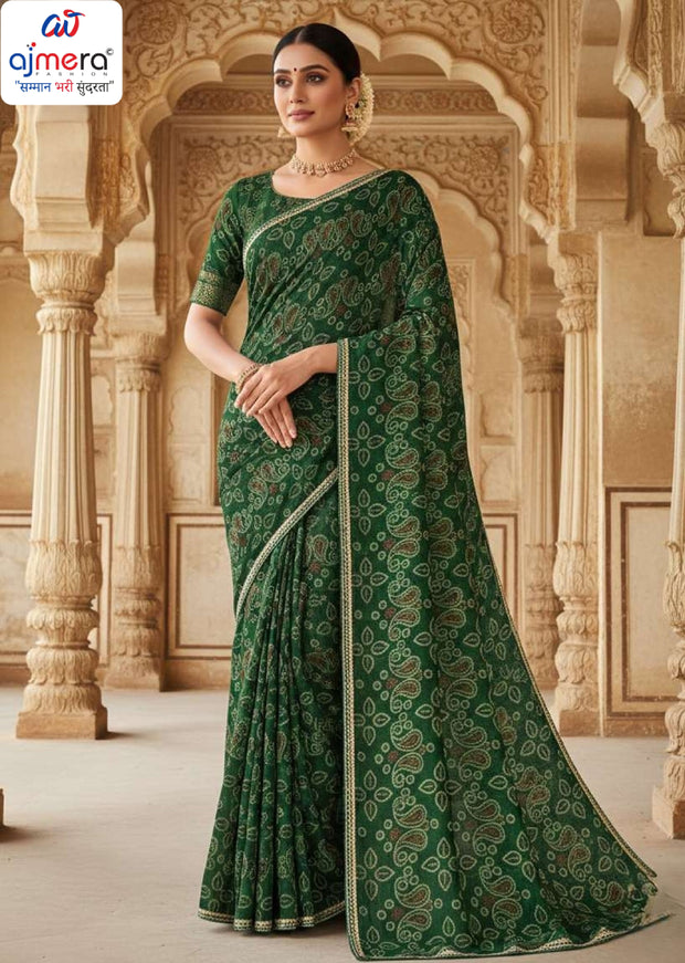 Bandhej Printed Saree with Traditional Ethnic Print Design | TP-BANDHEJ