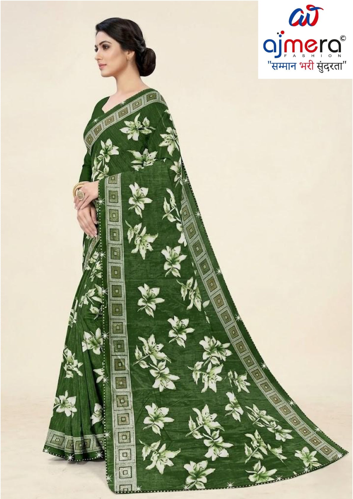 Vichitra Jari Print Loose Saree with Blouse for Premium Ethnic and Traditional Wear | CAS-MITHAS