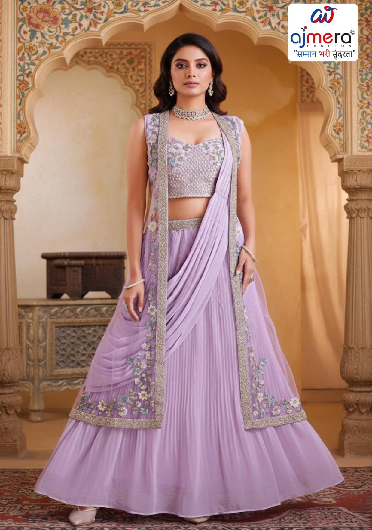 Gown Wholesale Designer Georgette Gown for Women | OSC-SUNAINA SADI