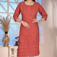 Designer Chicken Sequence Work Kurti for Women | SHP-CHICKEN SEQUENCE WORK