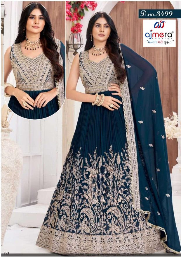 Designer Georgette Gown for Women | JNX-3499