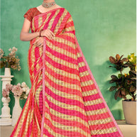 Elegant Printed Saree with Designer Blouse Piece for Festive Wear  | SNR-SHEETAL