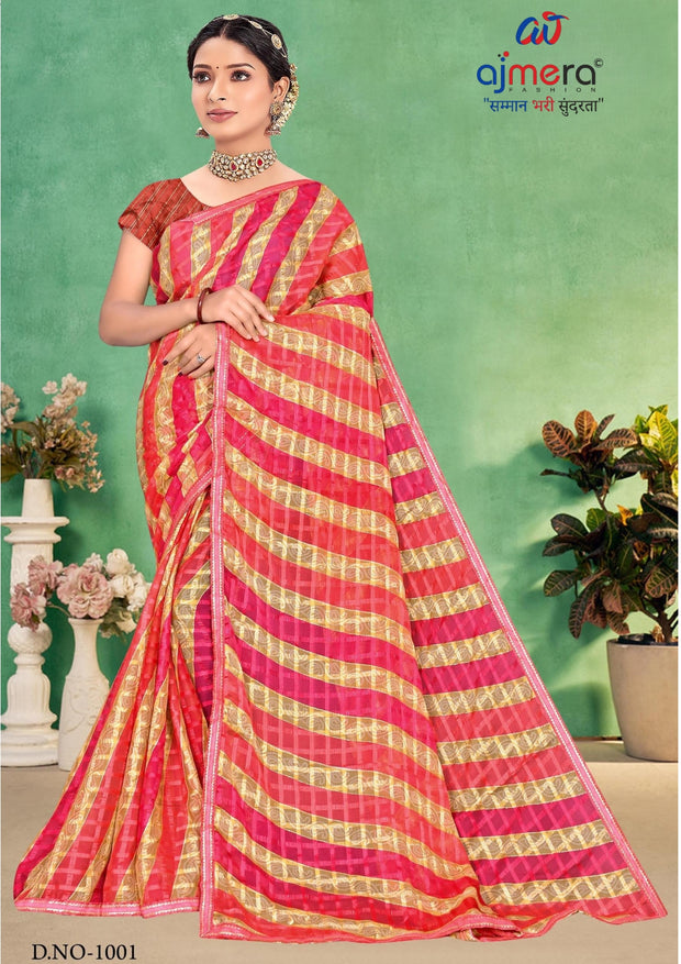 Elegant Printed Saree with Designer Blouse Piece for Festive Wear  | SNR-SHEETAL