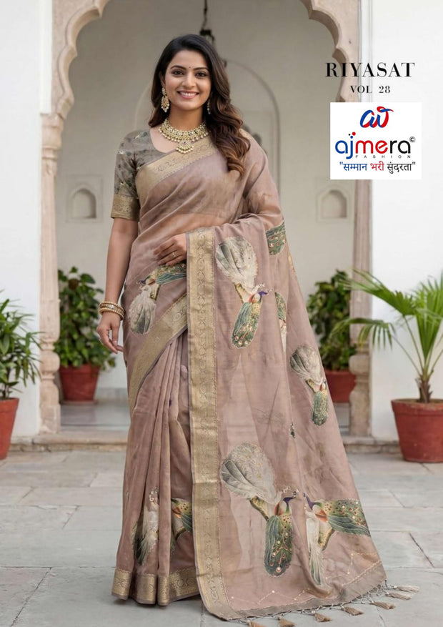 Stylish Printed Saree with Blouse Piece for Traditional Celebrations | RMF-RIYASAT VOL-28