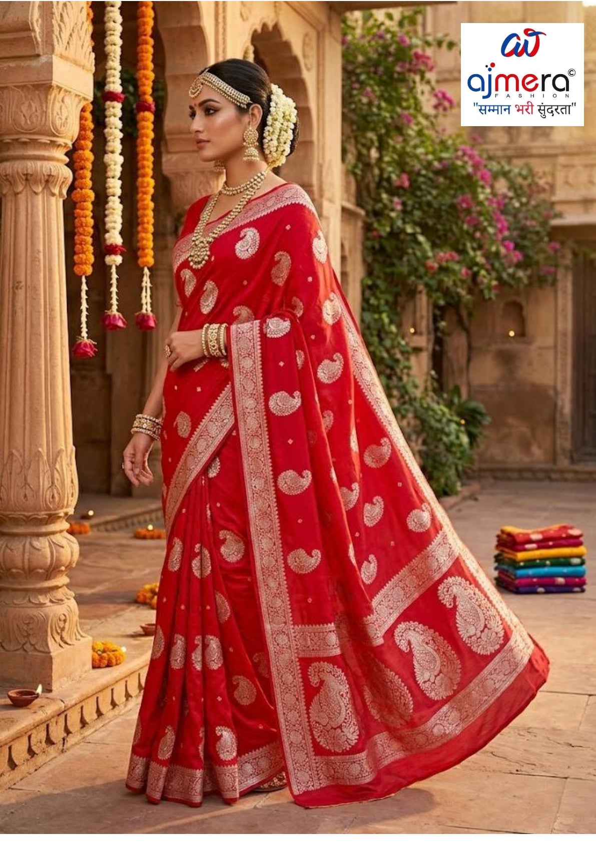Hand Embroidery Saree with Blouse Piece for Premium Ethnic and Traditional Wear | SXS-1835