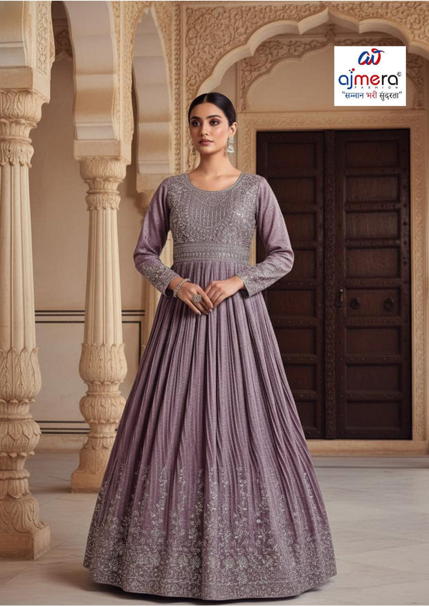 Gown Manufacturer in India Georgette Gown for Women | KTX-4781-XXL