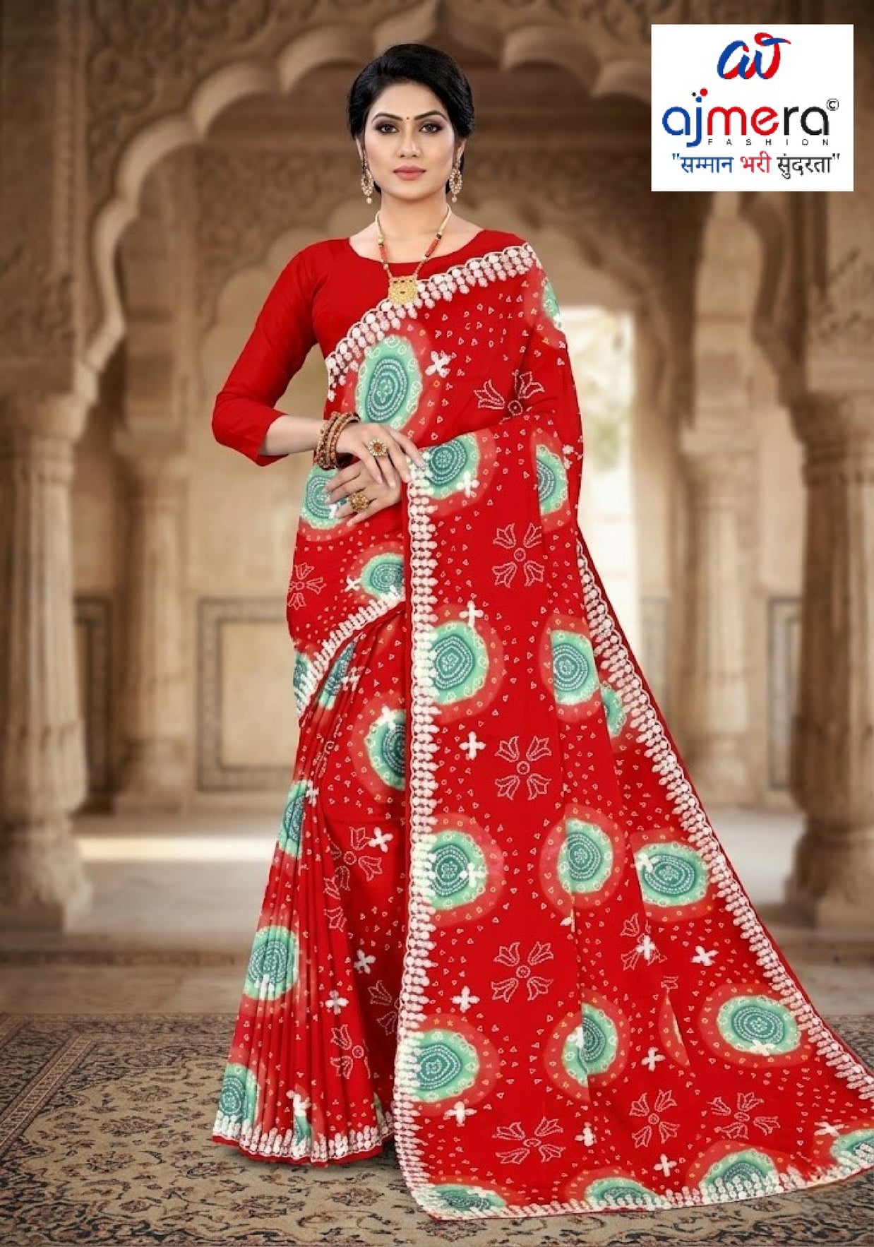 Fashionable Printed Saree with Blouse Piece for Festive Collection  | TD-DEVRANI