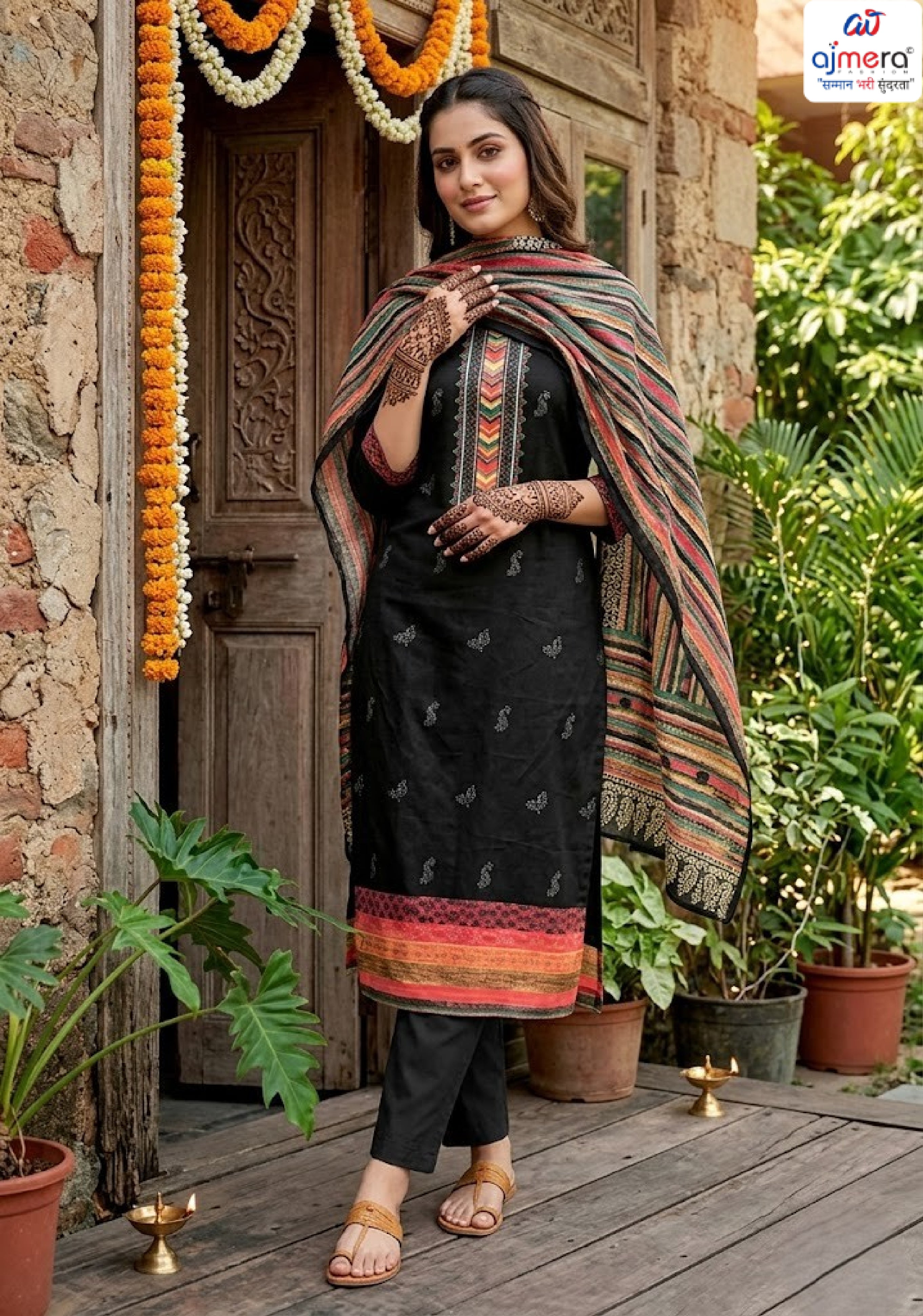 Premium Pure Jaam Cotton Unstitched Suit Set | VAS-KHATTA MITHA