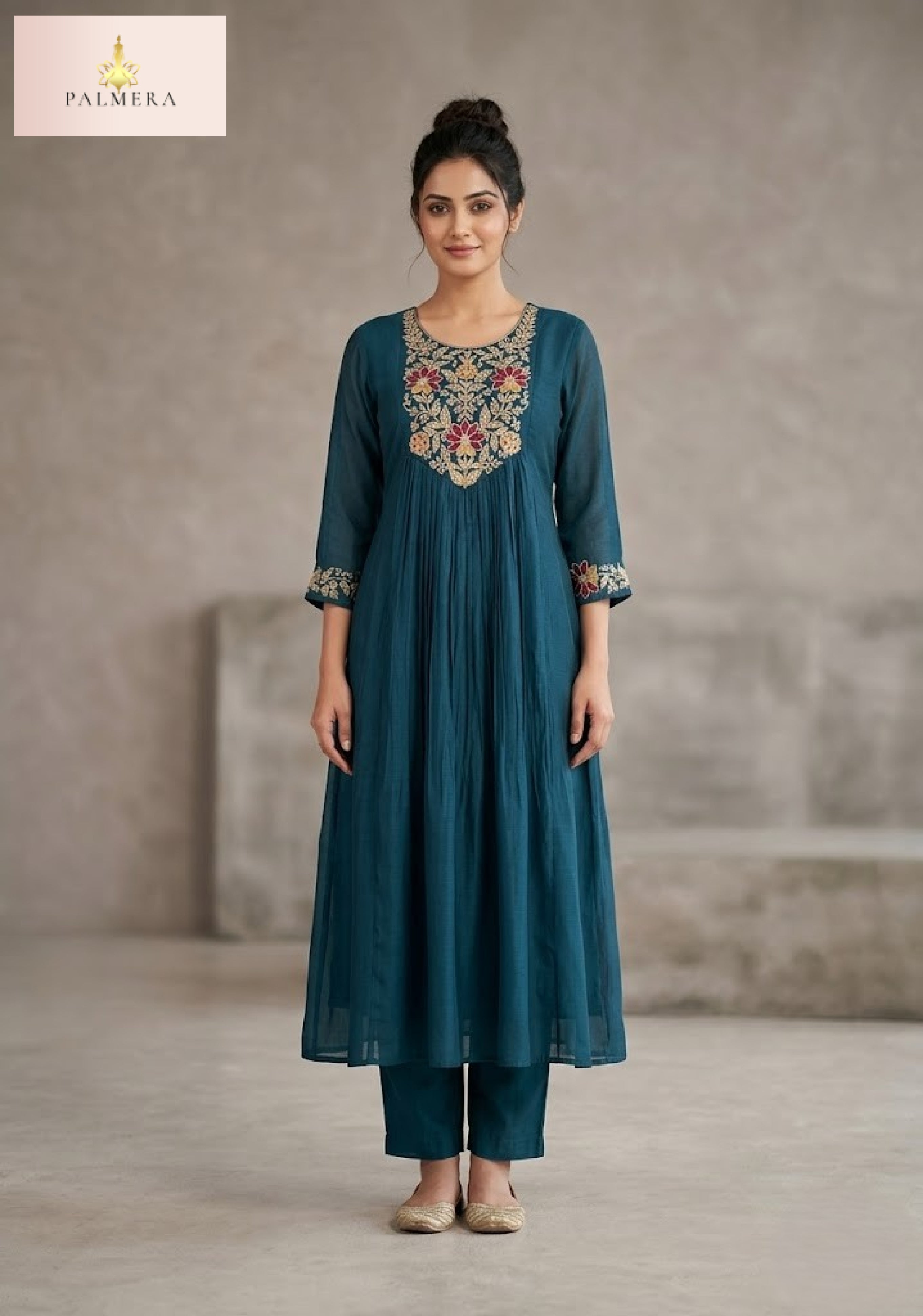 Graceful Designer Palmera Kurti Set for Women | MIK-359E