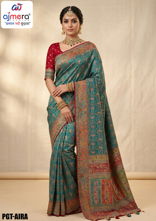 Stylish Weave Jacquard Silk Saree With Blouse Piece | PGT-AIRA