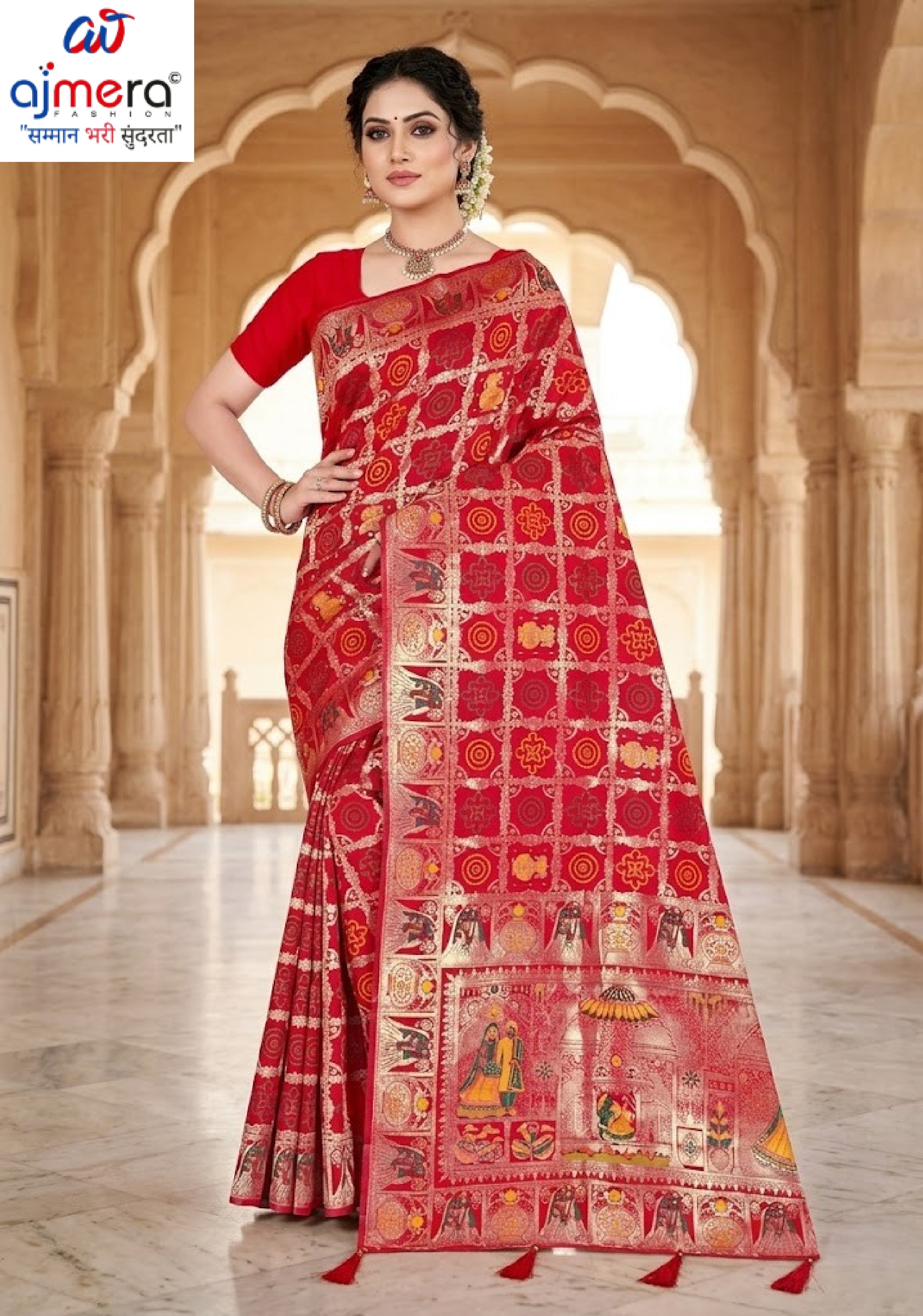 Luxury Jacquard Silk Saree with Blouse Piece for Wedding & Party Wear | TUL-PREM PAKHI SILK VOL-13