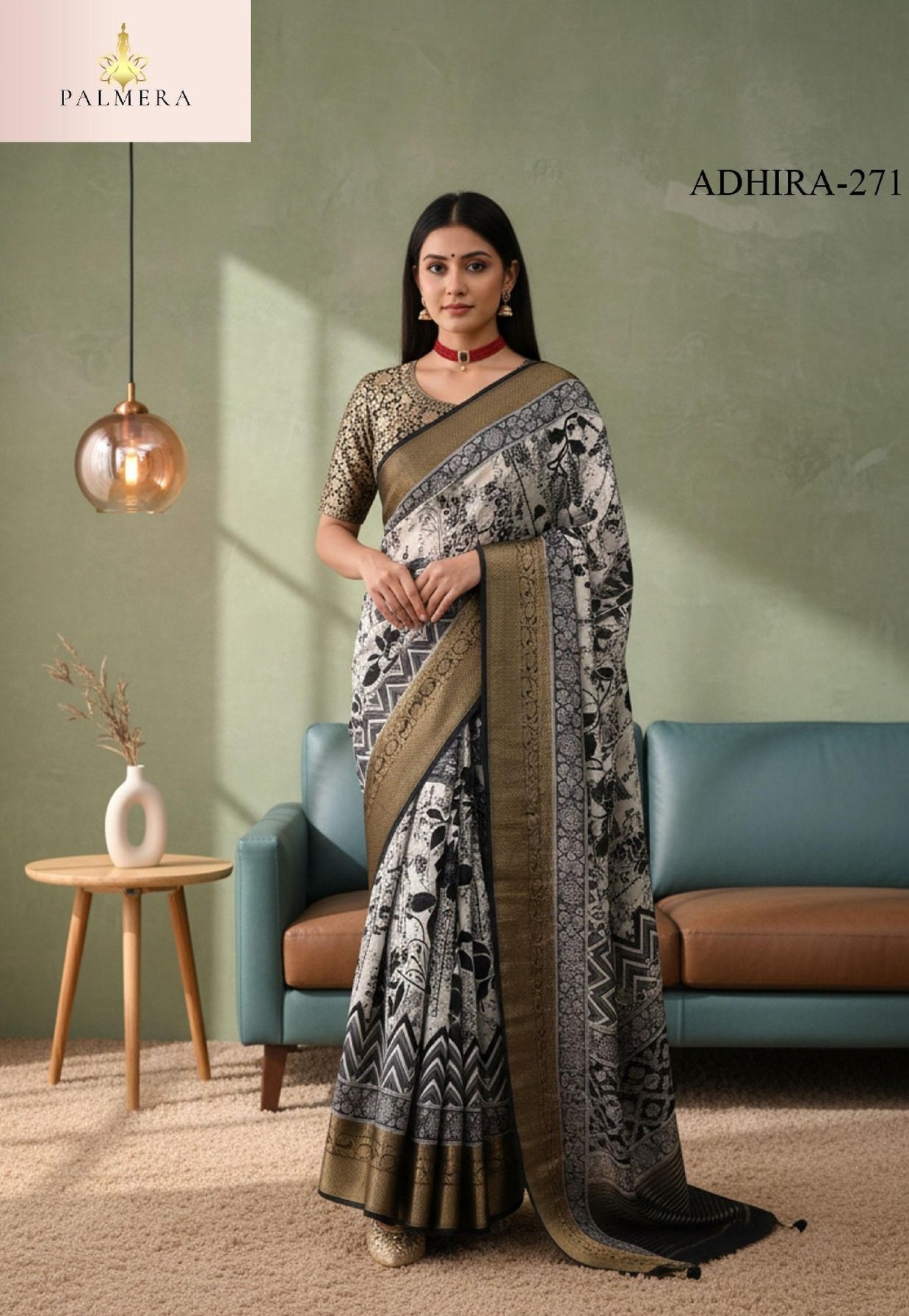 Adhira Viscose Dola Saree with Blouse for Premium Wedding and Party Wear | ALL-ADHIRA-271