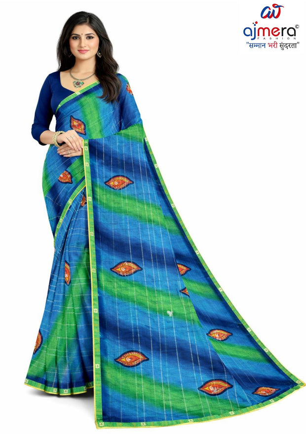 Trendy Printed Saree with Blouse Piece for Women’s Ethnic Wardrobe  | CAS-KHUSHBOO