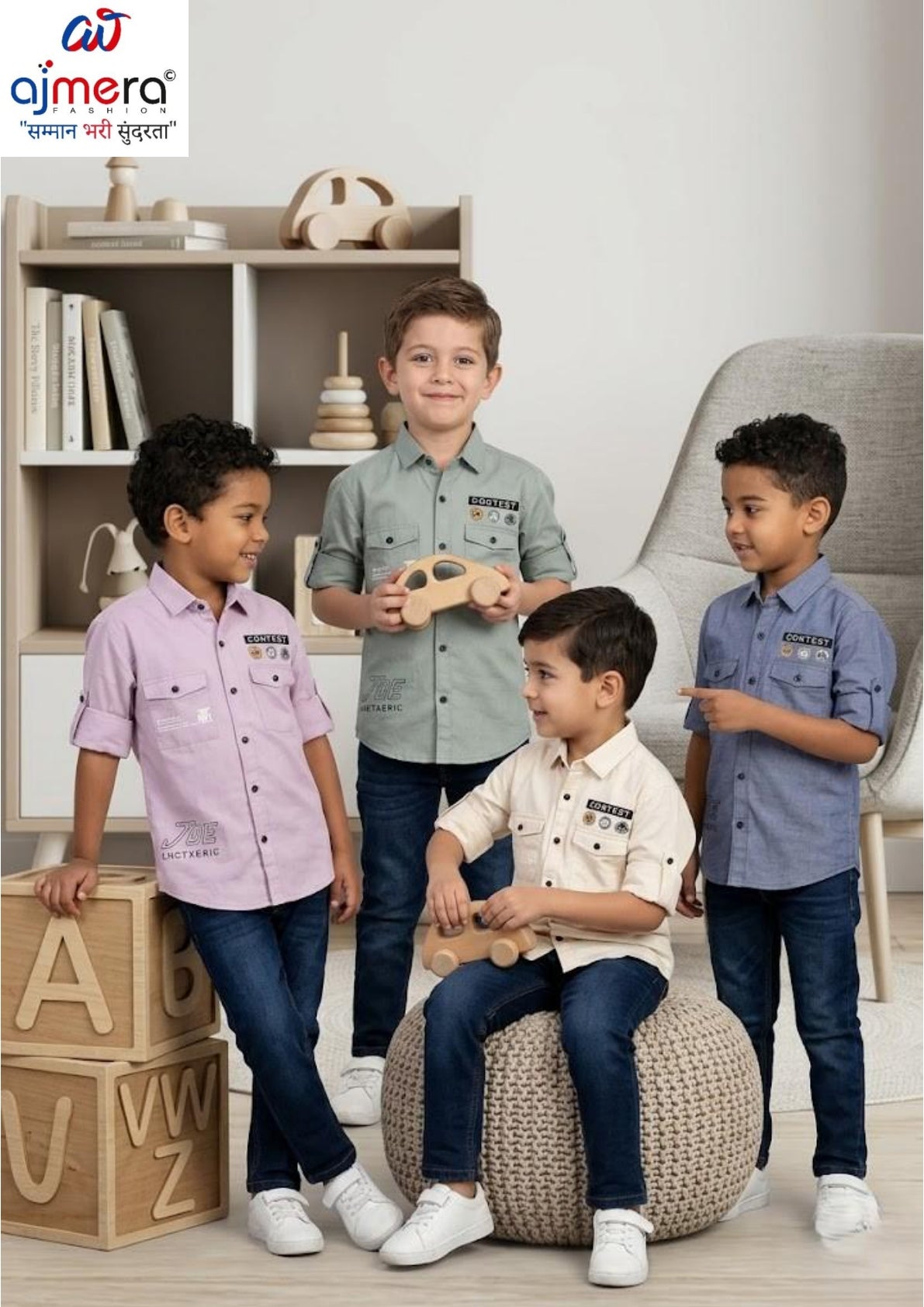 Wholesale Boys Imported Lycra Shirt Collection | VNA-N698
