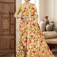 Weightless Print Loose Saree with Blouse for Premium Ethnic and Traditional Wear | TD-NIKE