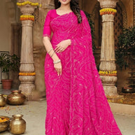 Elegant Printed Saree with Designer Blouse Piece for Festive Wear  | JS-VEDIKA