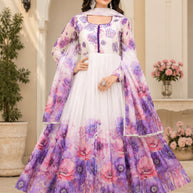 Elegant Georgette Designer Party Wear Gown for Women | KTX-2020