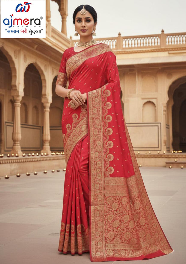 Luxury Jacquard Silk Saree with Blouse Piece for Wedding & Party Wear | SBV-SS-5-2376