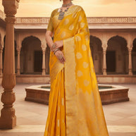 Rich Jacquard Silk Saree with Blouse Piece for Sophisticated Ethnic Style | SOJ-SANSKARI DULHAN