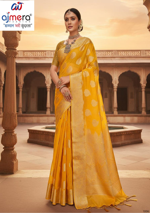 Rich Jacquard Silk Saree with Blouse Piece for Sophisticated Ethnic Style | SOJ-SANSKARI DULHAN