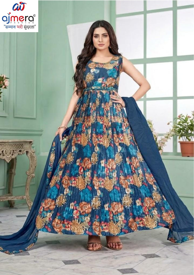 Designer Chinon Gown for Women | KRU-486