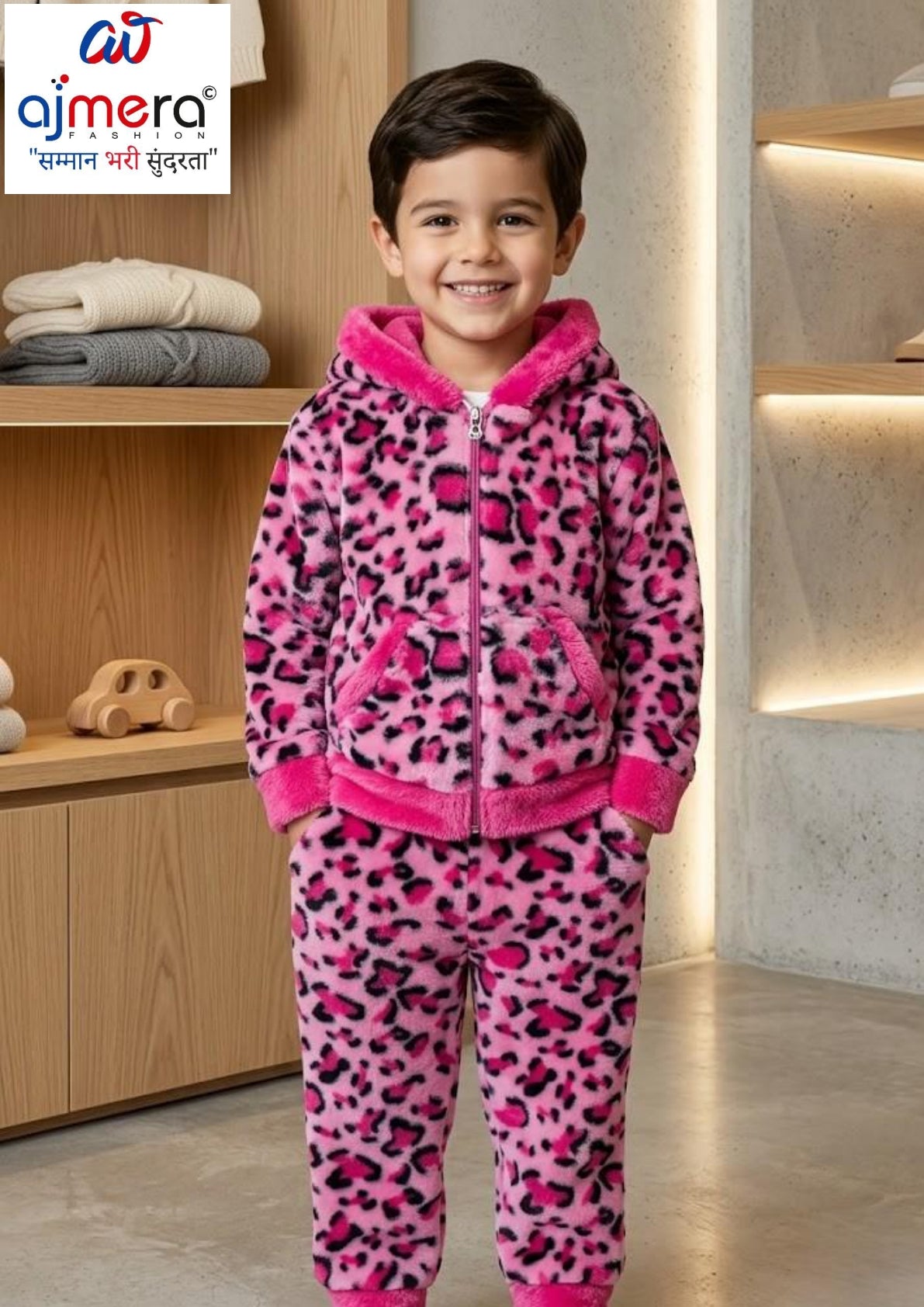 Tiger Print Kids Jacket Wholesale in Surat | MPN-BABY SUIT TIGER PRINT SZ22