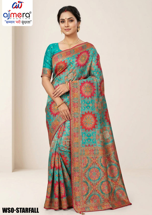 Heritage Touch Jacquard Silk Saree With Blouse Piece | WSO-STARFALL