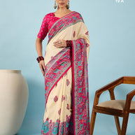 Ganga Blended Silk Saree with Blouse for Premium Ethnic and Designer Wear | ALL-GANGA-19