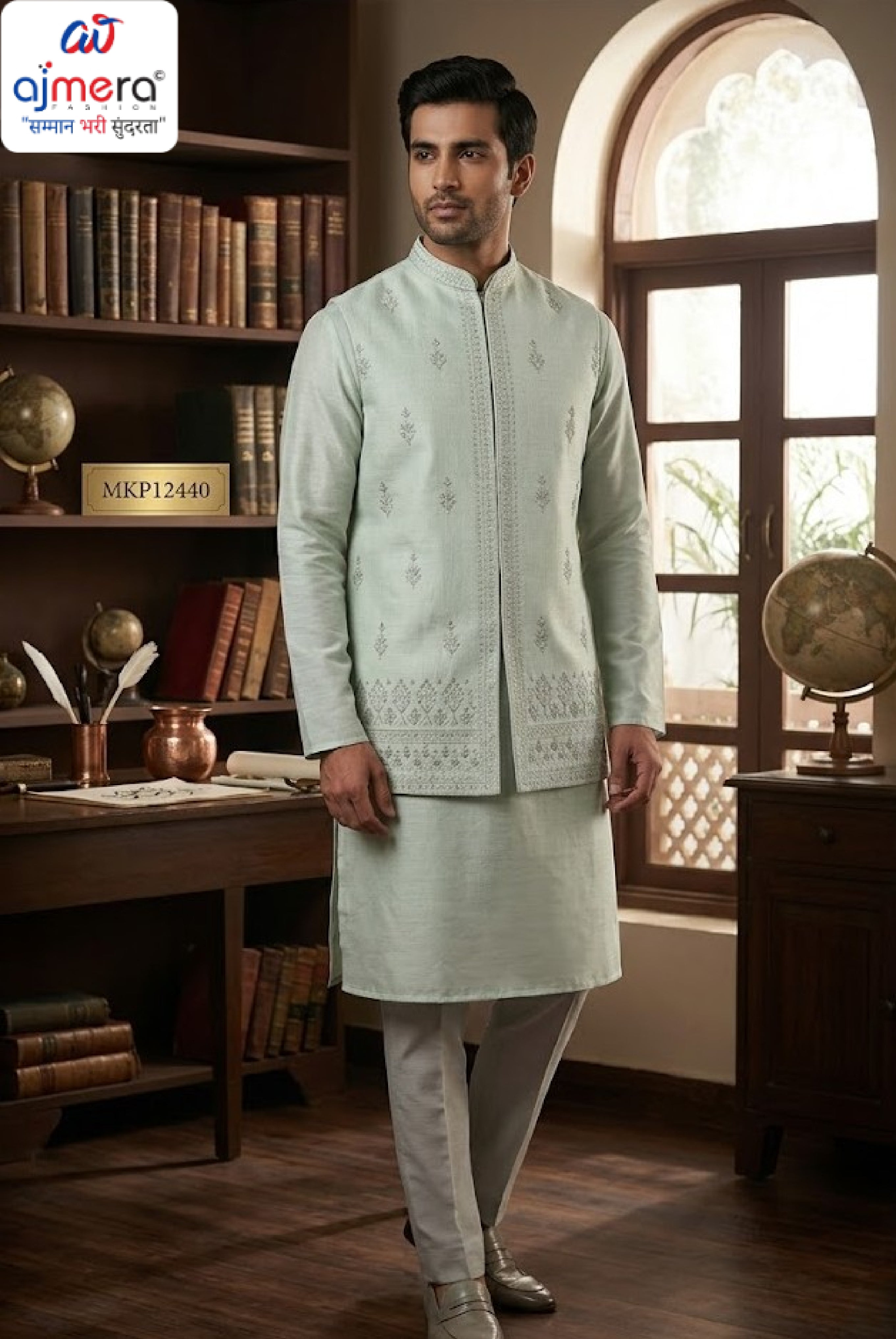 Premium Men's Kurta & Payjama for Wedding & Festive Wear | SNA-MKP12440