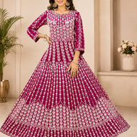 Ladies Gown Manufacturer Georgette Gown for Women | RKA-1029