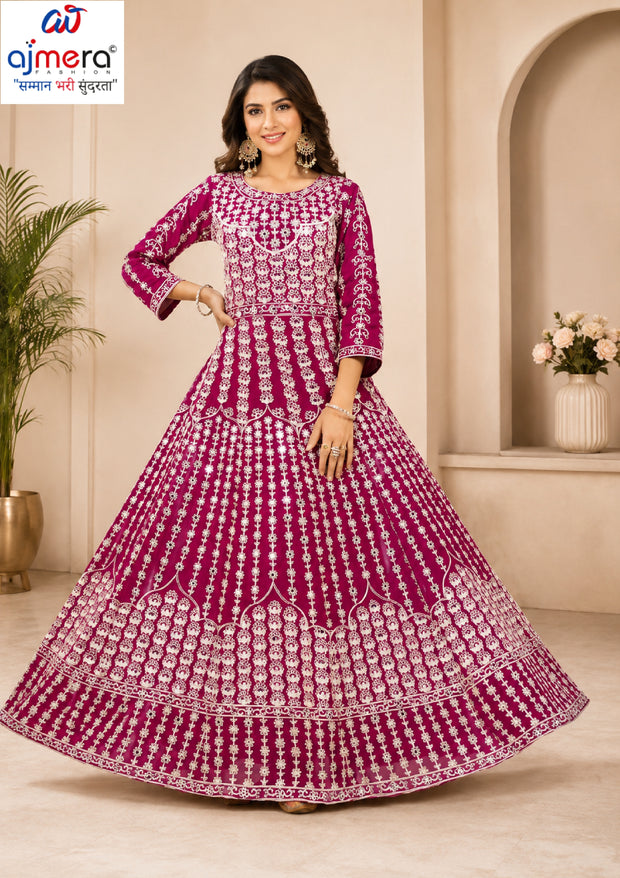 Ladies Gown Manufacturer Georgette Gown for Women | RKA-1029