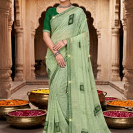 Contemporary Printed Saree with Blouse Piece for Premium Wear  | PRM-PARAS