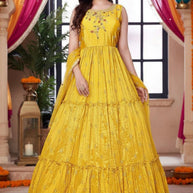 Elegant Chinon Designer Party Wear Gown for Women | SHP-ANAYA