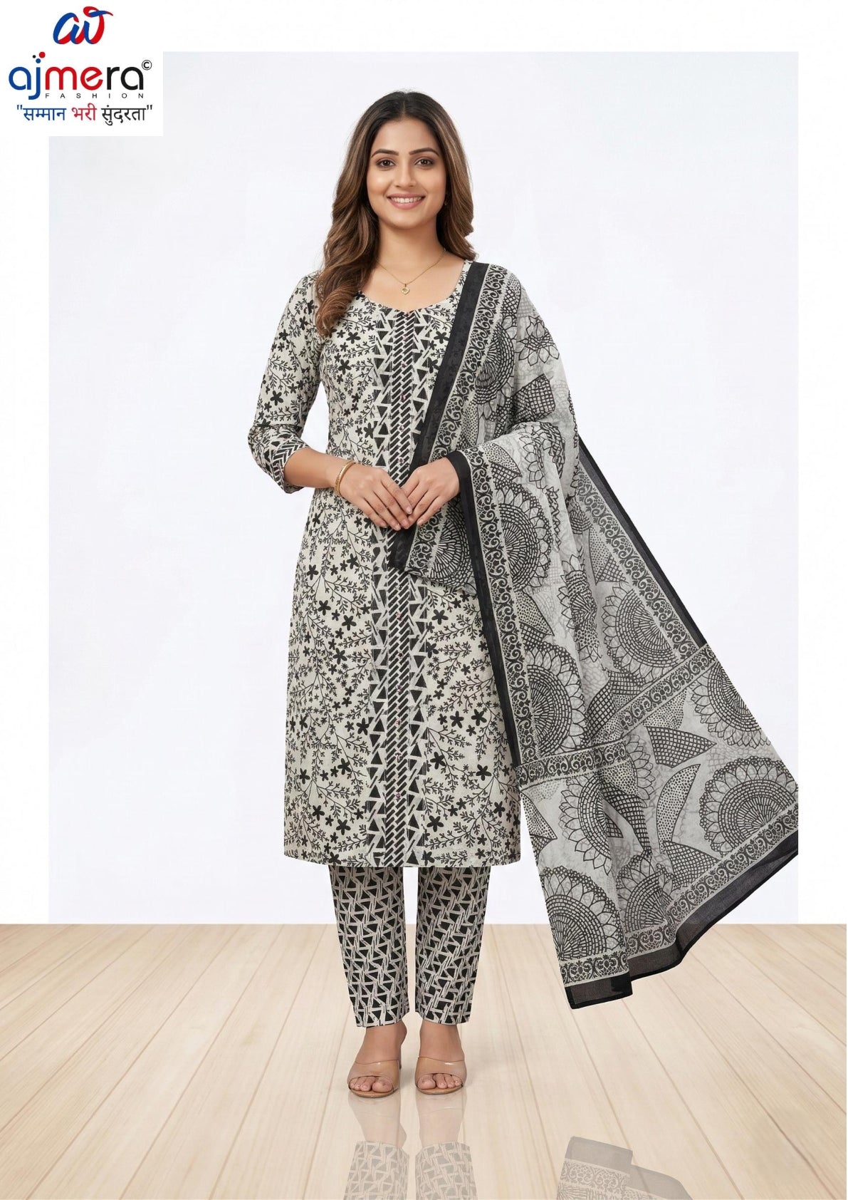 Premium Cotton Unstitched Suit Set | SPT-SUMMER COOL