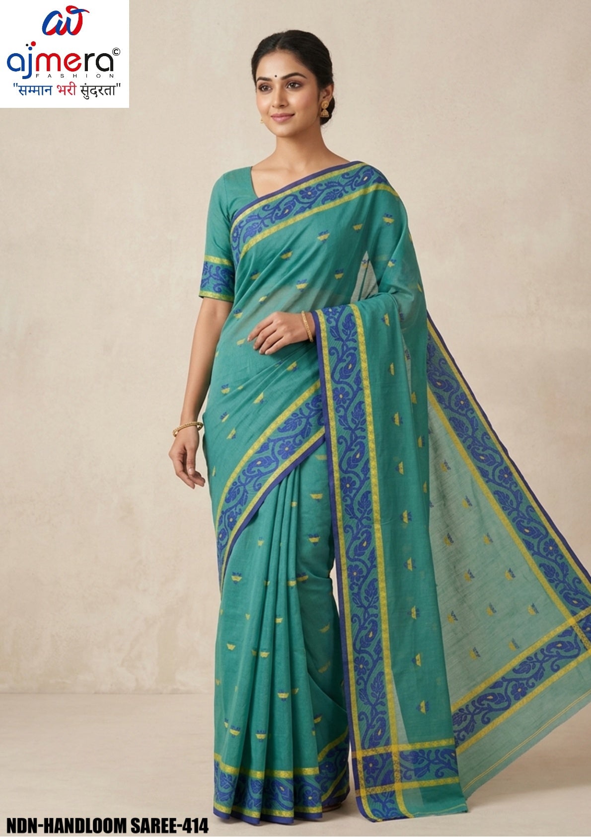 Soft Cotton Saree with Without Blouse for Premium Ethnic and Traditional Wear | NDN-HANDLOOM SAREE-414