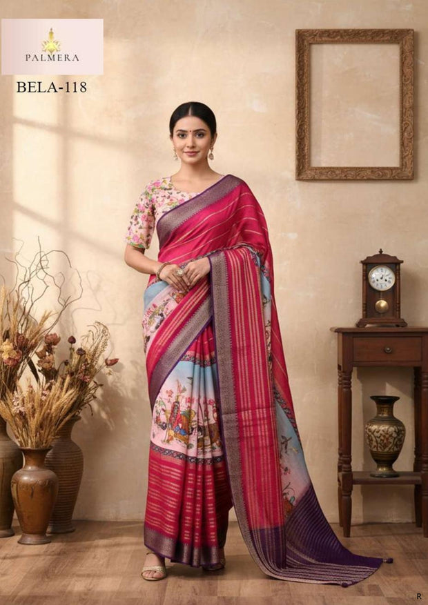 Bela Viscose Saree with Blouse for Premium Ethnic and Designer Wear | ALL-BELA-118