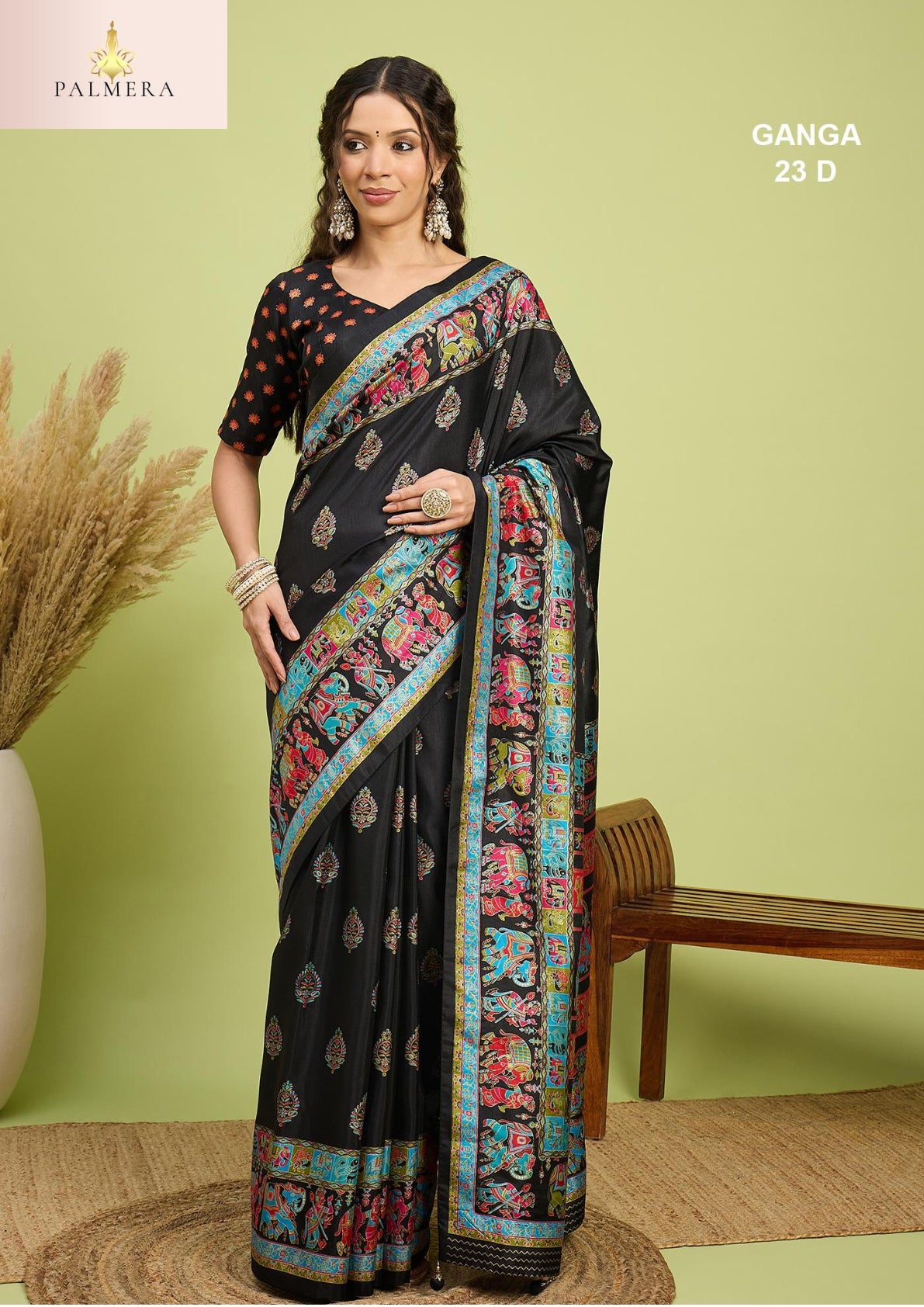 Ganga Silk Saree with Blouse for Premium Ethnic and Designer Wear | ALL-GANGA-23