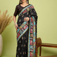 Ganga Silk Saree with Blouse for Premium Ethnic and Designer Wear | ALL-GANGA-23