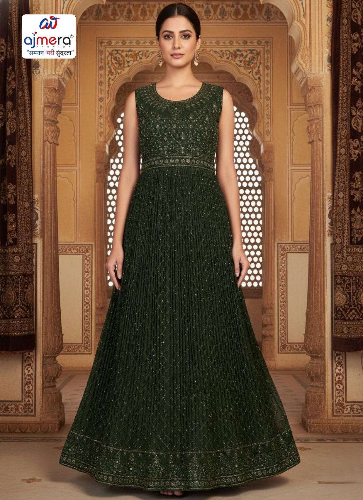 Designer Georgette Gown for Women | Readymade Gown Wholesale | SHP-SANAYA
