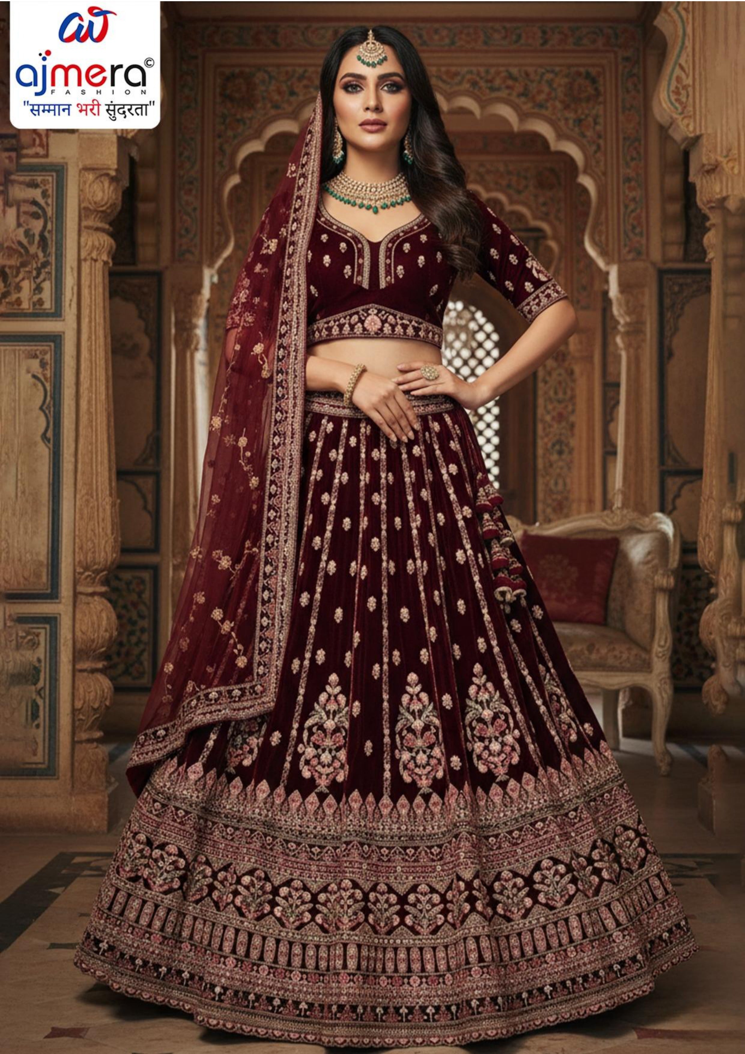 Best Velvet Lahenga Manufacturer in India | SRY-SHANU