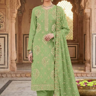 Premium Designer Unstitched Suit Set | YF-LALLANTOP-6